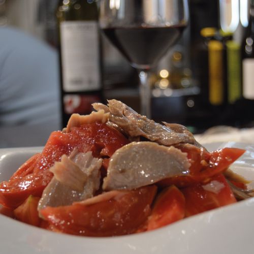 Tomato and ventresca tuna at Casa Machín, Écija